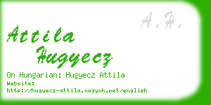 attila hugyecz business card